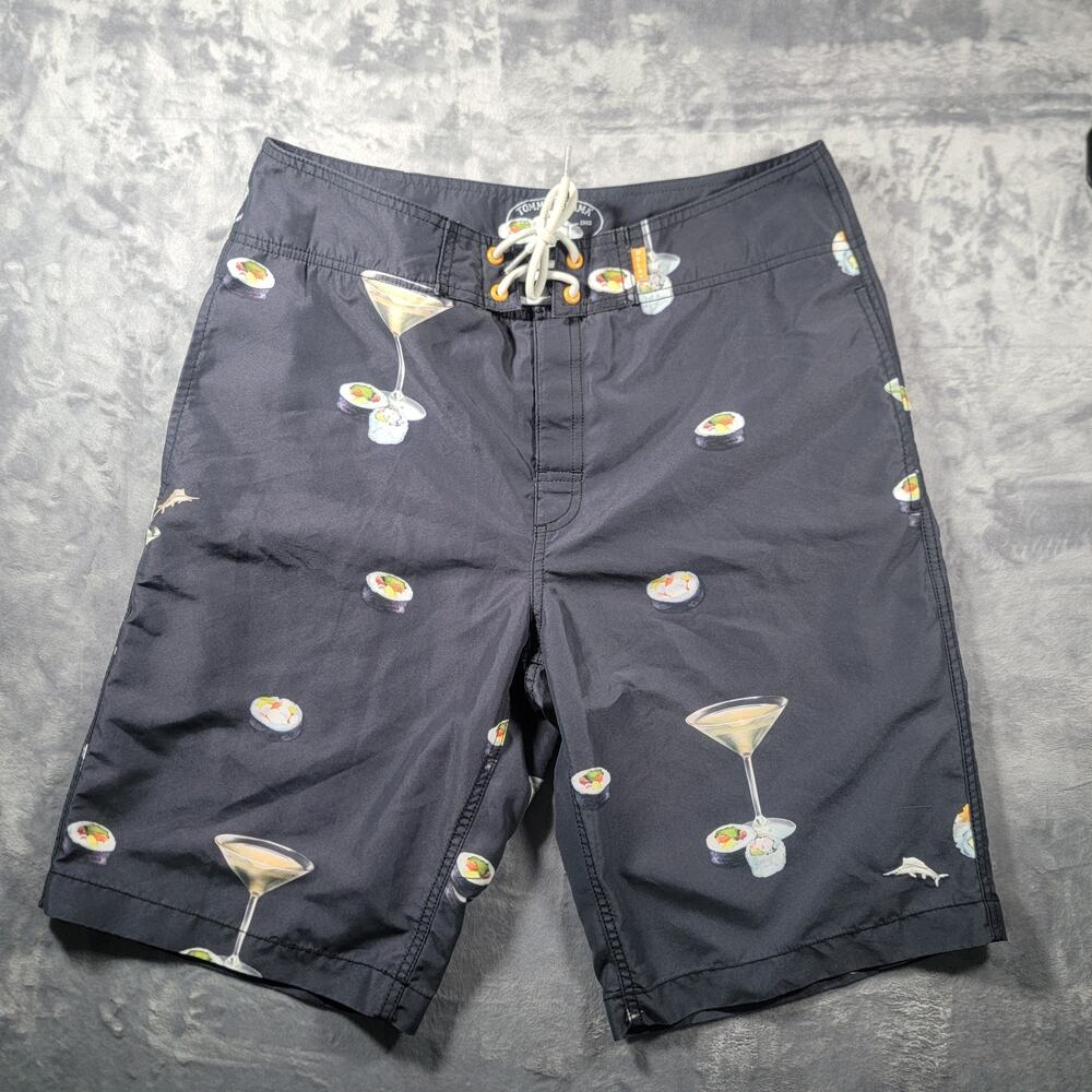 Tommy Bahama Mens 32 (30W) Board Swim Shorts Gray